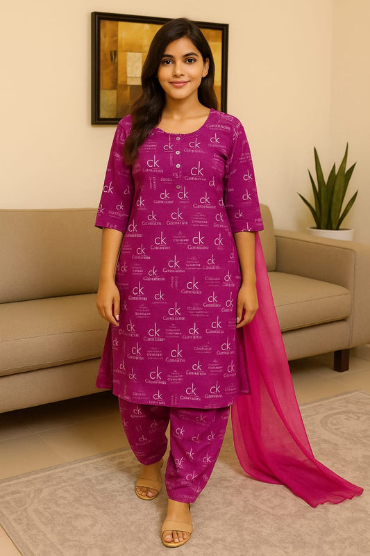 Digital Printed 3PC Suit -01