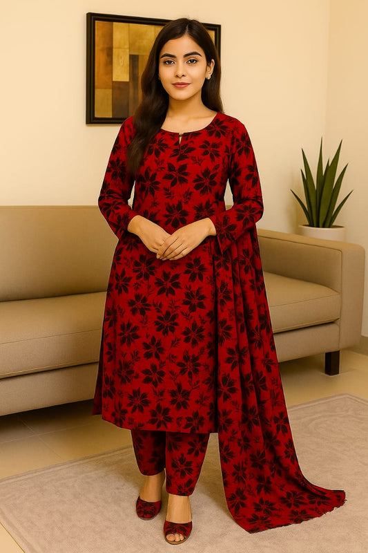 Digital Printed 3PC Suit -04